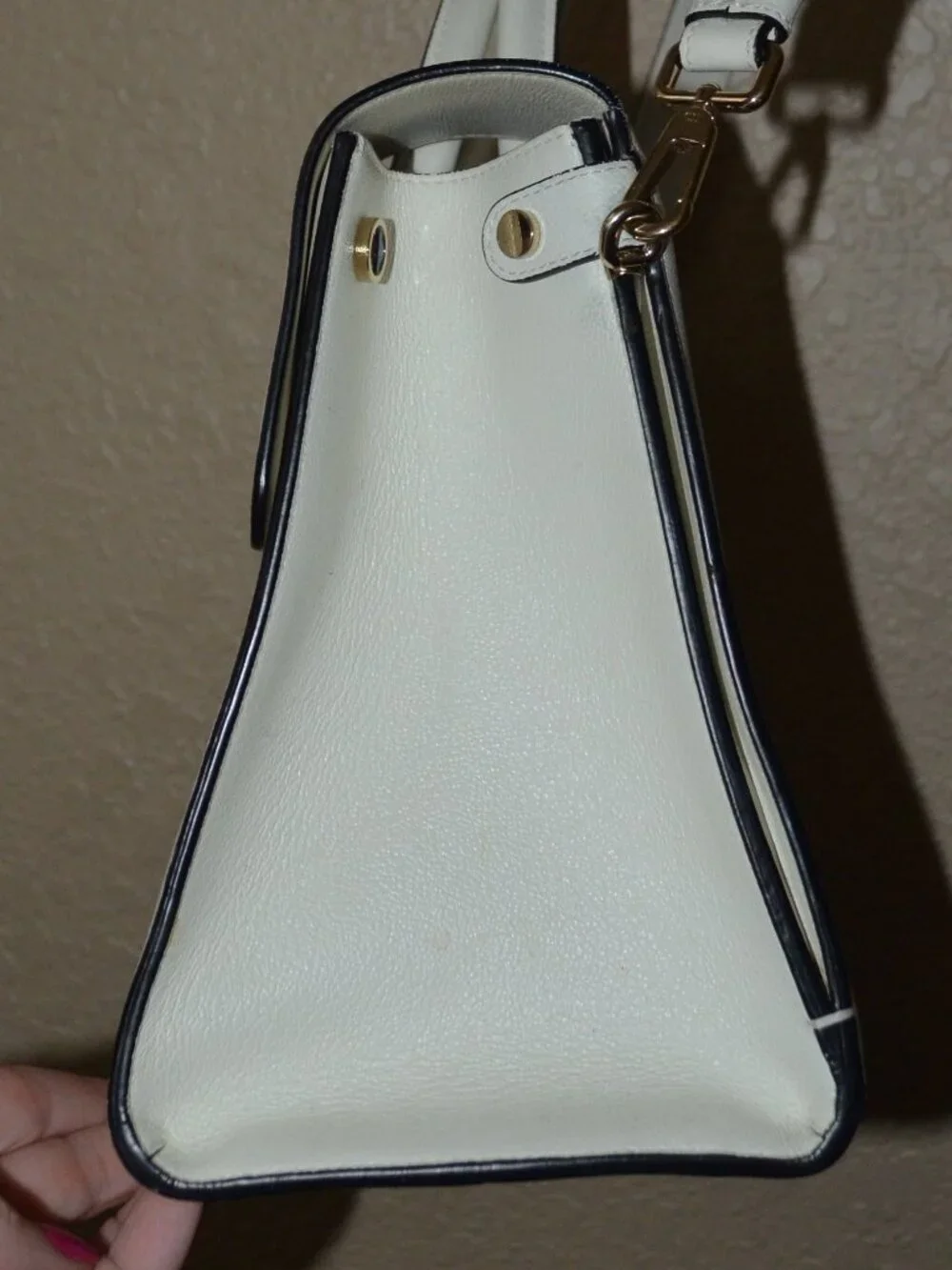 Christian Dior White Leather Diorever Medium Shoulder Double Handle Handbag